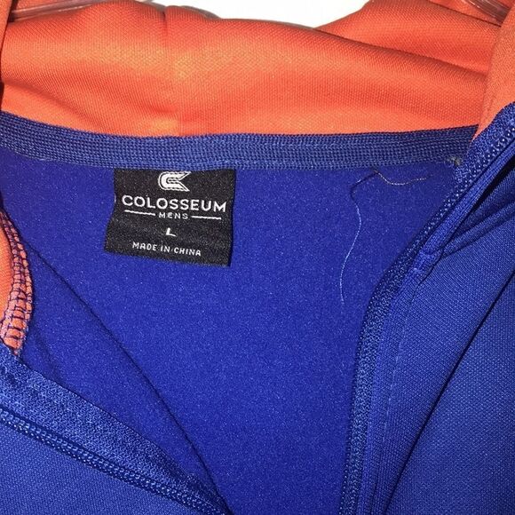 Colosseum Men's Blue Gray Hooded Zip Up Jacket Size Large - Picture 4 of 6